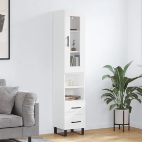 Tall white plywood sideboard 34.5x34x180 cm by vidaXL, Sideboards - Ref: Foro24-3199321, Price: 112,36 €, Discount: %