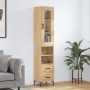 Aparador de madera contrachapada roble Sonoma 34,5x34x180 cm de vidaXL, Aparadores - Ref: Foro24-3199300, Precio: 118,04 €, D...