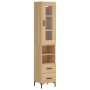 Aparador de madera contrachapada roble Sonoma 34,5x34x180 cm de vidaXL, Aparadores - Ref: Foro24-3199300, Precio: 118,04 €, D...