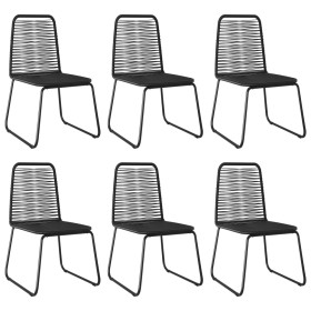 Garden chairs 6 units black synthetic rattan by vidaXL, Garden chairs - Ref: Foro24-313113, Price: 312,65 €, Discount: %