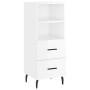 High glossy white plywood sideboard 34.5x34x180 cm by vidaXL, Sideboards - Ref: Foro24-3199315, Price: 118,99 €, Discount: %