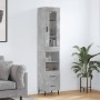 Aparador de madera contrachapada gris hormigón 34,5x34x180 cm de vidaXL, Aparadores - Ref: Foro24-3199317, Precio: 107,85 €, ...