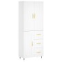 Tall white plywood sideboard 69.5x34x180 cm by vidaXL, Sideboards - Ref: Foro24-3195995, Price: 187,17 €, Discount: %