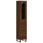 Aparador alto madera contrachapada roble marrón 34,5x34x180 cm de vidaXL, Aparadores - Ref: Foro24-3199264, Precio: 121,41 €,...