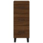 Aparador alto madera contrachapada roble marrón 34,5x34x180 cm de vidaXL, Aparadores - Ref: Foro24-3199264, Precio: 121,41 €,...