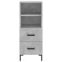 Gray concrete plywood sideboard 34.5x34x180 cm by vidaXL, Sideboards - Ref: Foro24-3199301, Price: 108,26 €, Discount: %