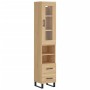 Aparador de madera contrachapada roble Sonoma 34,5x34x180 cm de vidaXL, Aparadores - Ref: Foro24-3199324, Precio: 113,41 €, D...