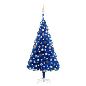 Pre-lit Christmas tree with lights and blue balls 150 cm by vidaXL, Christmas trees - Ref: Foro24-3077594, Price: 62,48 €, Di...