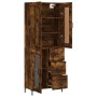 Aparador alto madera contrachapada roble ahumado 69,5x34x180 cm de vidaXL, Aparadores - Ref: Foro24-3199942, Precio: 158,99 €...