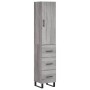 Aparador alto madera contrachapada gris Sonoma 34,5x34x180 cm de vidaXL, Aparadores - Ref: Foro24-3198879, Precio: 122,94 €, ...