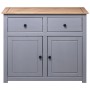 Gray Panama style solid pine wood sideboard 93x40x80 cm by vidaXL, Sideboards - Ref: Foro24-282698, Price: 156,30 €, Discount: %