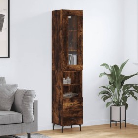 Smoked oak plywood sideboard 34.5x34x180 cm by vidaXL, Sideboards - Ref: Foro24-3199318, Price: 107,13 €, Discount: %