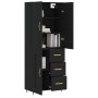 Tall black plywood sideboard 69.5x34x180 cm by vidaXL, Sideboards - Ref: Foro24-3195996, Price: 157,57 €, Discount: %