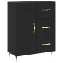 Tall black plywood sideboard 69.5x34x180 cm by vidaXL, Sideboards - Ref: Foro24-3195996, Price: 157,57 €, Discount: %