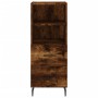 Aparador de madera contrachapada roble ahumado 34,5x34x180 cm de vidaXL, Aparadores - Ref: Foro24-3199318, Precio: 106,99 €, ...