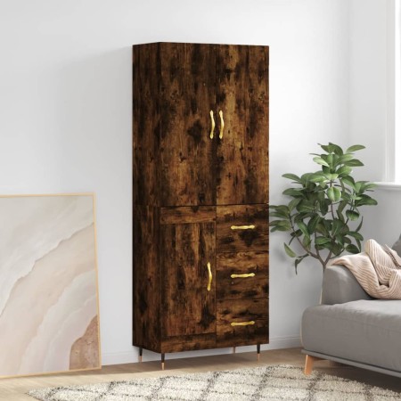 Tall smoked oak plywood sideboard 69.5x34x180 cm by vidaXL, Sideboards - Ref: Foro24-3196000, Price: 160,68 €, Discount: %