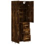 Aparador alto madera contrachapada roble ahumado 69,5x34x180 cm de vidaXL, Aparadores - Ref: Foro24-3196000, Precio: 160,68 €...