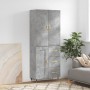 Concrete gray plywood tall sideboard 69.5x34x180 cm by vidaXL, Sideboards - Ref: Foro24-3195999, Price: 151,20 €, Discount: %