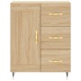 Aparador alto madera contrachapada color roble 69,5x34x180 cm de vidaXL, Aparadores - Ref: Foro24-3195998, Precio: 164,57 €, ...