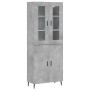 Aparador alto madera contrachapada gris hormigón 69,5x34x180 cm de vidaXL, Aparadores - Ref: Foro24-3198229, Precio: 160,92 €...