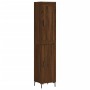 Aparador alto madera contrachapada roble marrón 34,5x34x180 cm de vidaXL, Aparadores - Ref: Foro24-3200136, Precio: 104,10 €,...