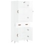 Aparador alto madera contrachapada blanco brillo 69,5x34x180 cm de vidaXL, Aparadores - Ref: Foro24-3198123, Precio: 156,99 €...