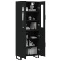 Tall black plywood sideboard 69.5x34x180 cm by vidaXL, Sideboards - Ref: Foro24-3198234, Price: 198,36 €, Discount: %