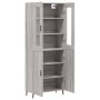 Aparador alto madera contrachapada gris sonoma 69,5x34x180 cm de vidaXL, Aparadores - Ref: Foro24-3198231, Precio: 161,16 €, ...