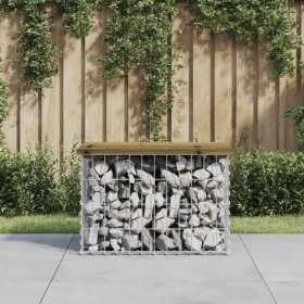 Gartenbank im Gabionen-Design aus imprägniertem Kiefernholz, 63 x 44 x 42 cm von vidaXL, Gartenbänke - Ref: Foro24-834355, Pr...