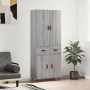 High sideboard sonoma gray plywood 69.5x34x180 cm by vidaXL, Sideboards - Ref: Foro24-3198127, Price: 148,15 €, Discount: %