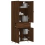 Tall oak brown plywood sideboard 69.5x34x180 cm by vidaXL, Sideboards - Ref: Foro24-3198128, Price: 149,24 €, Discount: %