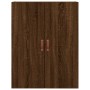 Aparador alto madera contrachapada marrón roble 69,5x34x180 cm de vidaXL, Aparadores - Ref: Foro24-3198128, Precio: 149,24 €,...