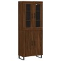 Aparador alto madera contrachapada marrón roble 69,5x34x180 cm de vidaXL, Aparadores - Ref: Foro24-3198240, Precio: 174,99 €,...