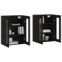 Wall cabinets 2 pcs black engineered wood by vidaXL, Sideboards - Ref: Foro24-3197914, Price: 170,99 €, Discount: %