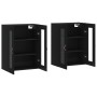 Wall cabinets 2 pcs black engineered wood by vidaXL, Sideboards - Ref: Foro24-3197914, Price: 170,99 €, Discount: %