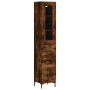 Aparador de madera contrachapada roble ahumado 34,5x34x180 cm de vidaXL, Aparadores - Ref: Foro24-3199238, Precio: 113,99 €, ...