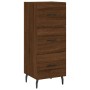 Aparador alto madera contrachapada roble marrón 34,5x34x180 cm de vidaXL, Aparadores - Ref: Foro24-3199256, Precio: 116,99 €,...