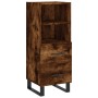 Aparador de madera contrachapada roble ahumado 34,5x34x180 cm de vidaXL, Aparadores - Ref: Foro24-3199326, Precio: 109,38 €, ...