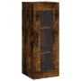 Aparador de madera contrachapada roble ahumado 34,5x34x180 cm de vidaXL, Aparadores - Ref: Foro24-3199326, Precio: 109,38 €, ...