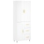 High glossy white plywood sideboard 69.5x34x180 cm by vidaXL, Sideboards - Ref: Foro24-3195997, Price: 169,58 €, Discount: %