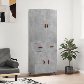 Tall plywood gray concrete sideboard 69.5x34x180 cm by vidaXL, Sideboards - Ref: Foro24-3198125, Price: 152,71 €, Discount: %