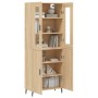 Tall plywood oak-colored highboard 69.5x34x180 cm by vidaXL, Sideboards - Ref: Foro24-3198228, Price: 194,04 €, Discount: %