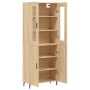 Tall plywood oak-colored highboard 69.5x34x180 cm by vidaXL, Sideboards - Ref: Foro24-3198228, Price: 194,04 €, Discount: %