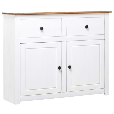 White Panama style pine solid wood sideboard 93x40x80 cm by vidaXL, Sideboards - Ref: Foro24-282699, Price: 167,63 €, Discoun...