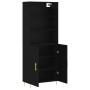 Tall black plywood sideboard 69.5x34x180 cm by vidaXL, Sideboards - Ref: Foro24-3189238, Price: 153,62 €, Discount: %