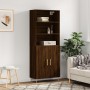 Tall brown oak plywood sideboard 69.5x34x180 cm by vidaXL, Sideboards - Ref: Foro24-3189244, Price: 146,99 €, Discount: %