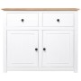 White Panama style pine solid wood sideboard 93x40x80 cm by vidaXL, Sideboards - Ref: Foro24-282699, Price: 167,63 €, Discoun...