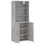 Aparador alto madera contrachapada gris hormigón 69,5x34x180 cm de vidaXL, Aparadores - Ref: Foro24-3189241, Precio: 134,90 €...