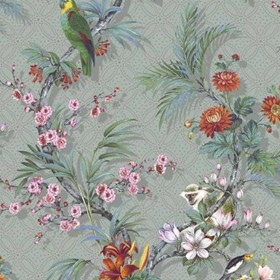 DUTCH WALLCOVERINGS Graue tropische Tapete von DUTCH WALLCOVERINGS, Bemaltes Papier - Ref: Foro24-430610, Preis: 33,38 €, Rab...