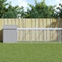 Chicken coop with corral light gray galvanized steel 117x609x123cm by vidaXL, Cages and habitats for small animals - Ref: For...